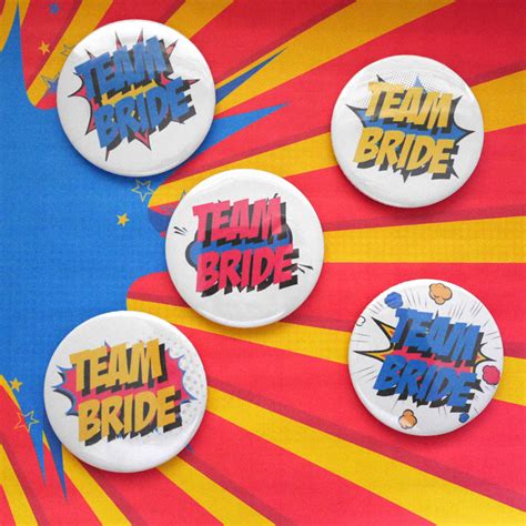 Team Bride Hen Party Badge By Colour Me Fun