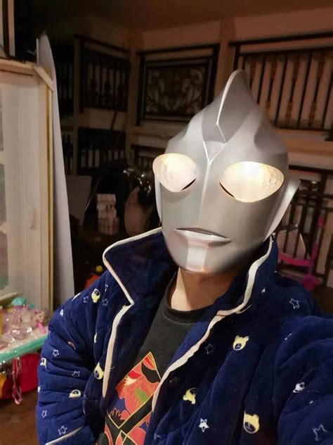 Ultraman Cosplay Helmet Headgear With Light Ultraman Tiga Cos Wearable