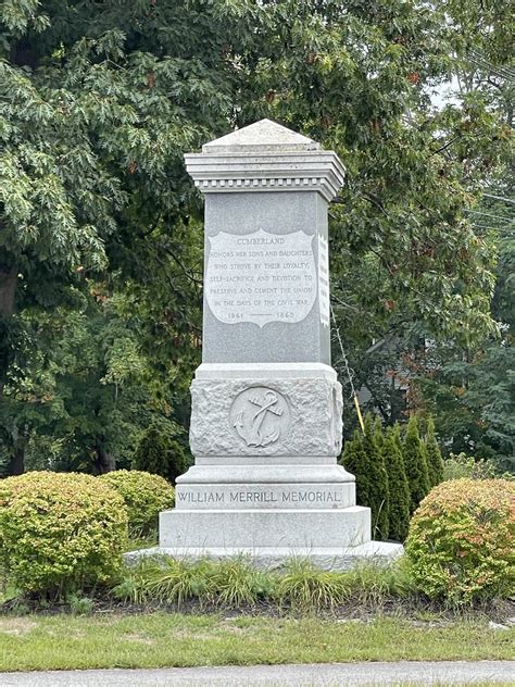 Civil War Monument In Cumberland Maine Mr Merrill Serve Flickr