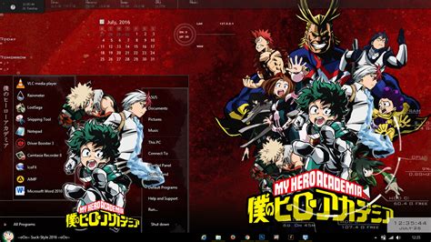 Theme Anime Windows Boku No Hero Academia By Bashkara Bale Kode