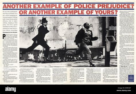 1980s UK Police Anti-Racism Magazine Advert Stock Photo - Alamy