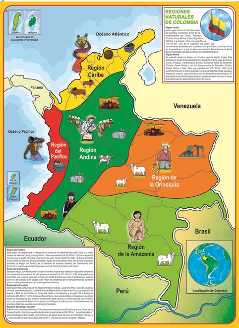 Rompecabezas Mapa De Colombia Regiones Mapa De Colombia