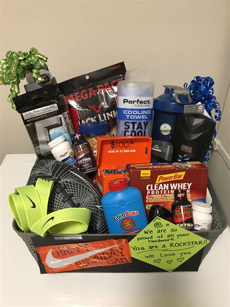 Gift baskets and hampers are an absolutely genius idea. Fitness Gift For Him | Gift baskets for him, Boyfriend ...