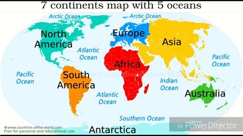 Printable Map Of The 7 Continents And 5 Oceans Free Printable Maps