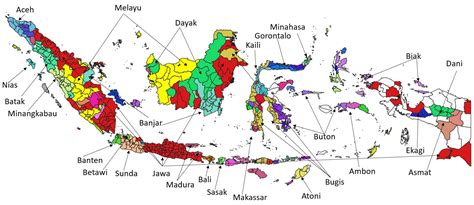 Peta Sebaran Suku Bangsa Di Indonesia Imagesee