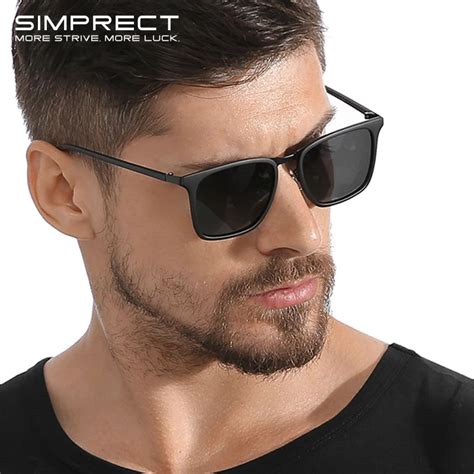 Simprect Square Polarized Sunglasses For Men 2023 Uv400 High Quality