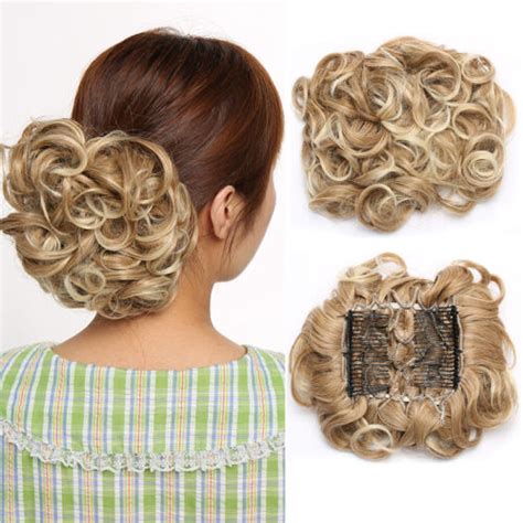 Mega Large Thick Curly Chignon Messy Bun Updo Clip In Hair Piece