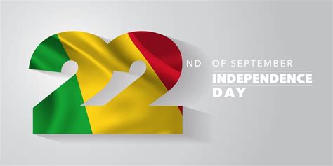 Premium Vector Mali Independence Day Greeting Card Banner Vector