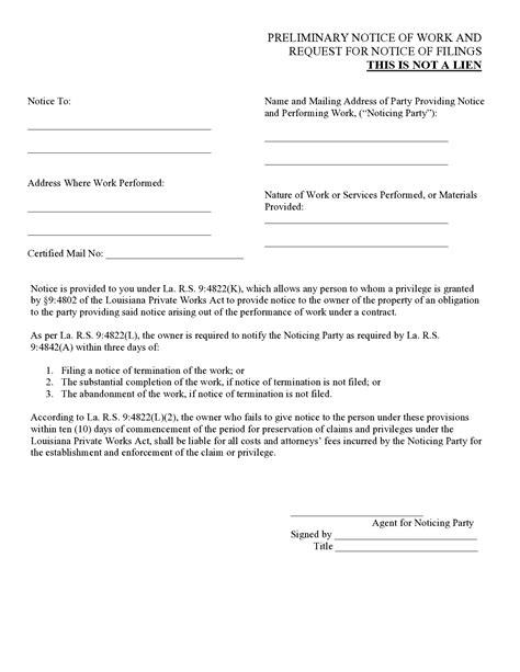 There are strong obligations such as rules and necessities, and weak obligations such as advice. Louisiana Notice to Owner of Obligation Form | Free Template