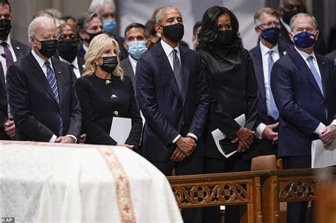 bidens obamas bushes mark milley and hillary clinton mourn colin powell at funeral daily
