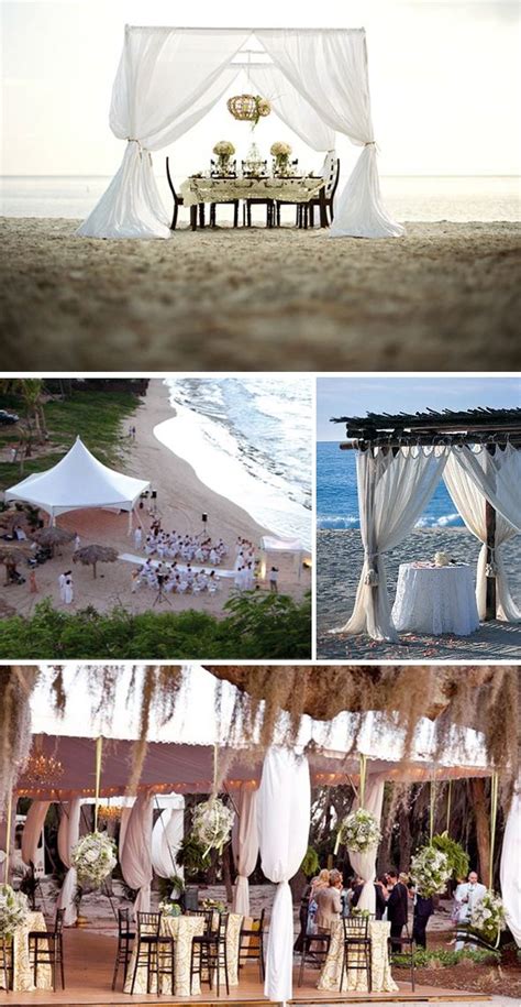 Beautiful Beach Wedding Love The White Tents On The Beach Kari