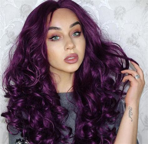 Get Most Attractive Look With Dark Purple Hairs Colour Human Hair Exim
