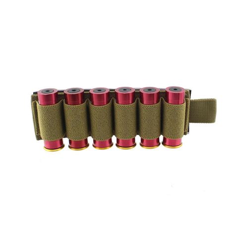 Tactical 6 Rounds Shotgun Shell Holder Card Strip Adhesive Back For 12