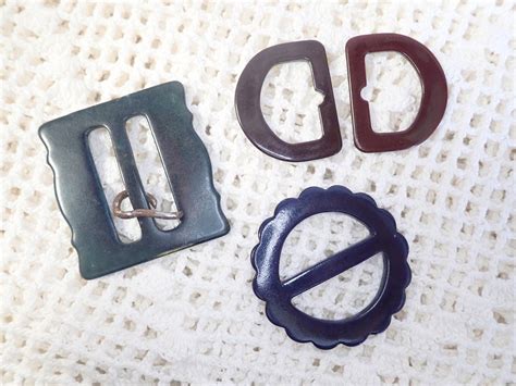Lot Of Four Pretty Dress Buckles Great Colors And Styles Etsy Uk