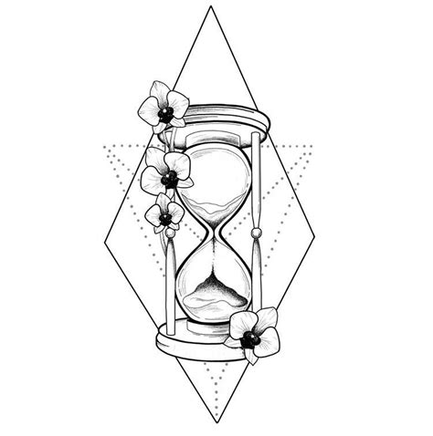 An Hourglass With Flowers On It