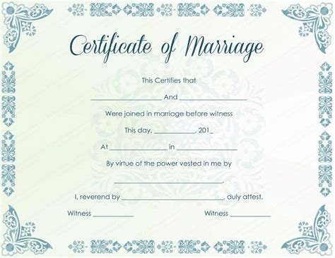 22 Editable Marriage Certificate Templates Word And Pdf Format Artofit