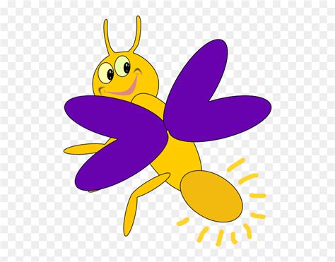 Purple Firefly 5 Clip Art At Clker Firefly Insect Clip Art Hd Png