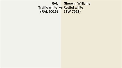 Ral Traffic White Ral Vs Sherwin Williams Restful White Sw