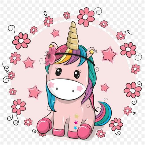 Cartoon Pink Sticker Png 1000x1000px Cartoon Unicorn Baby Unicorn