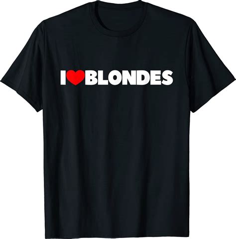 I Love Heart Blondes T Shirt Uk Fashion