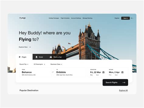 Flight Booking By Dstudio On Dribbble