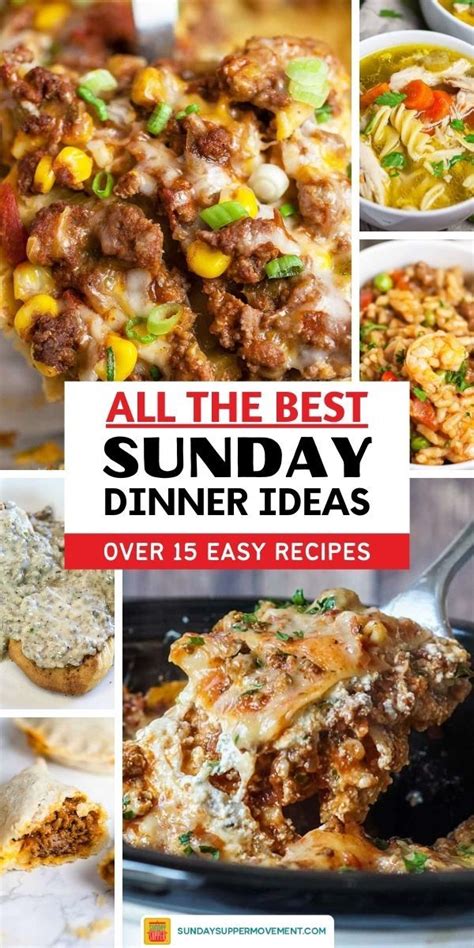 25 Easy Sunday Dinner Ideas Recipe Easy Sunday Dinner Sunday