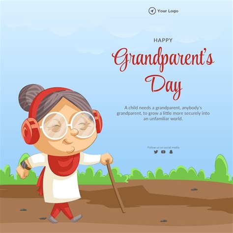 Premium Vector Beautiful Design Of Happy Grandparents Day Banner Template