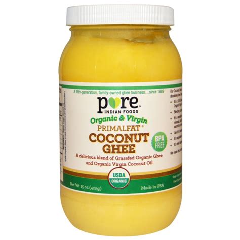 Pure Indian Foods Coconut Ghee Organic Virgin Primalfat Source