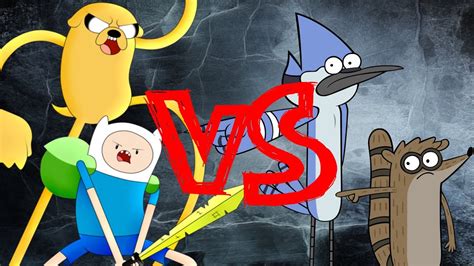 Finn And Jake Vs Mordecai And Rigby Rap Battles Parody Youtube