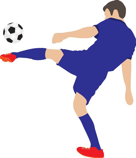 Cartoon Football Soccer Player Man In Action 10135397 Png