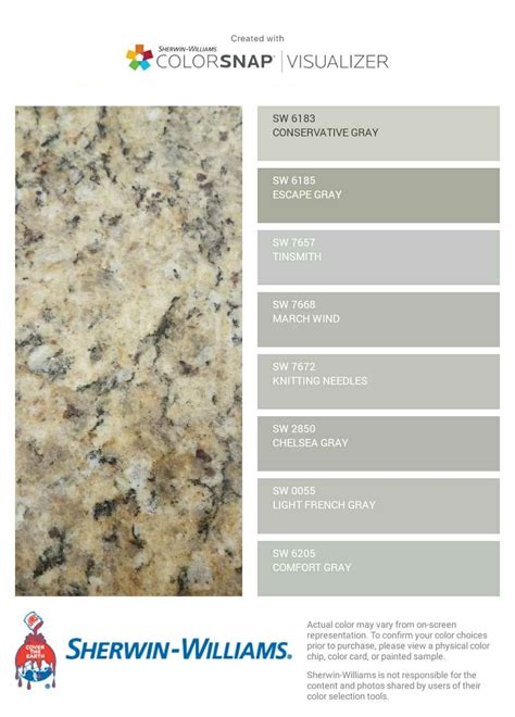 Sherwin williams gray paint for awesome bedroom. SW Gray paint with Santa Cecile granite | Kitchen countertops granite colors, Granite colors ...