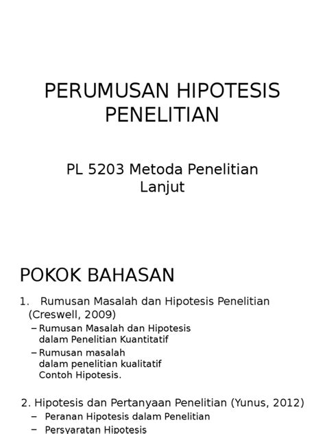 Detail Contoh Rumusan Hipotesis Koleksi Nomer