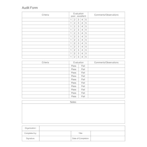 Audit Form Template 3