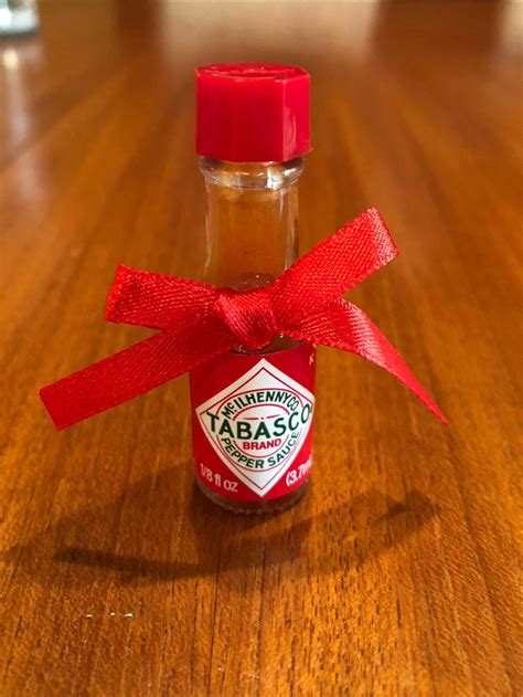 Party Pack Of 6 Mini Tabasco Sauce Bottles With Bows Etsy