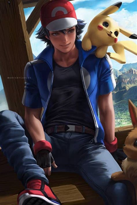 Ash Grown Up By Artsbycarlos On Deviantart Cute Pokemon Wallpaper