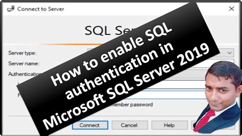 How To Enable Sql Authentication In Microsoft Sql Server Youtube