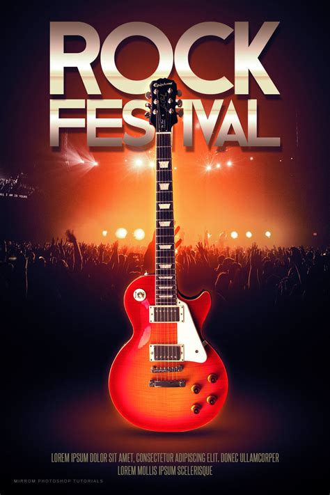 Creative music, poster, design, logo, and posters image ideas & inspiration on designspiration. Create a Rock Festival Poster Design in Photoshop