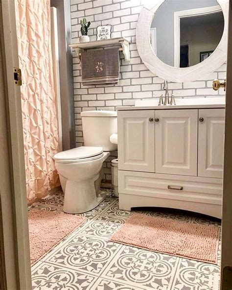Bathroom Makeover Ideas On A Budget Using Easy To Use Diy Tile Stencil