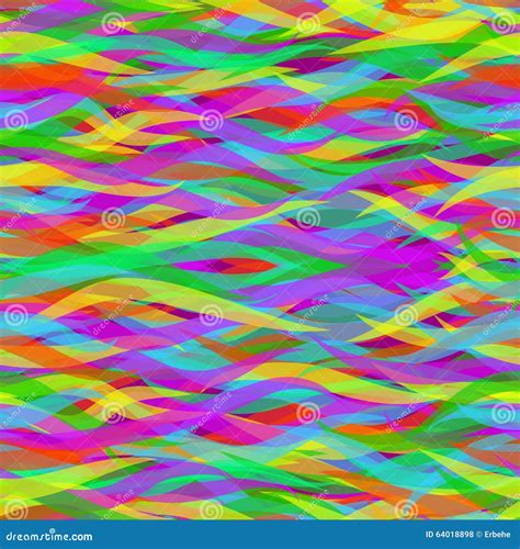 Colorful Wavy Lines Abstract Seamless Pattern Stock Vector