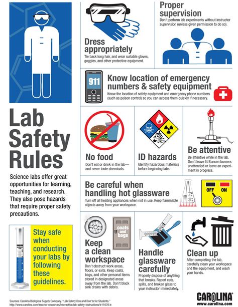 Infographic: Lab Safety Rules | Science lab safety, Lab safety rules, Lab safety