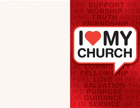 I Love My Church Bulletin Church Bulletins Outreach