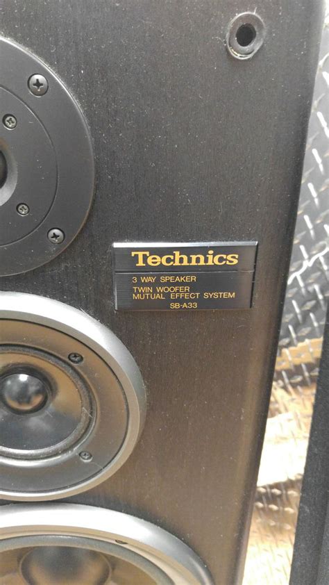 Technics 3 Way Speakers Twin Woofer Sb A33 260w Very Scarce Speakers