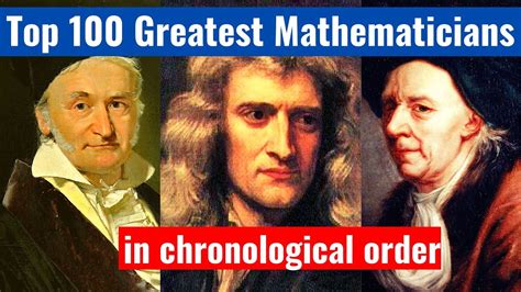 Top 100 Greatest Mathematicians To Ever Live In Chronological Order