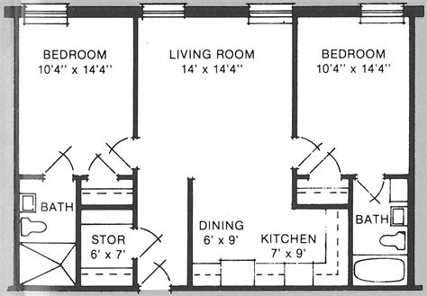 Small Two Bedroom House Plans Under Sq Ft
