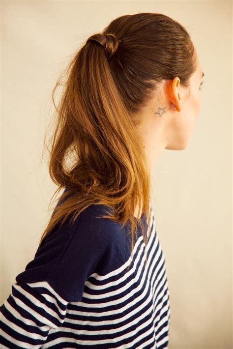 Sleek Parted Ponytail | A Cup of Jo