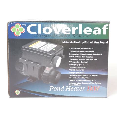 Cloverleaf Pond Heater 1kw Or 2kw Heating Weather Proof Fish Koi Pond