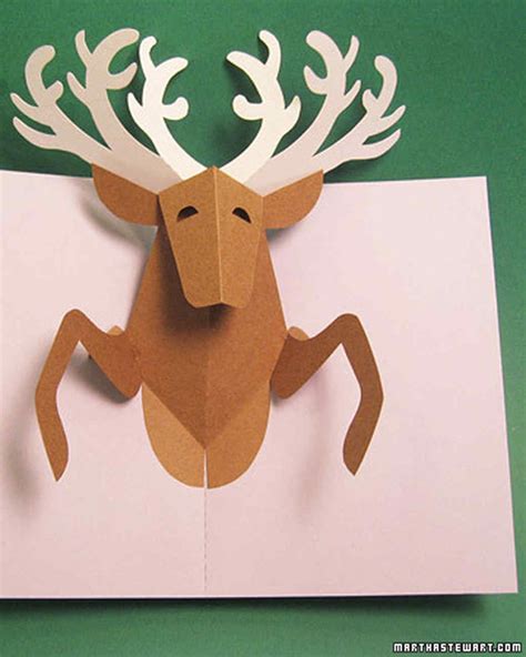50+ budget friendly rustic real wedding ideas. Reindeer Pop-Up Card & Video | Martha Stewart