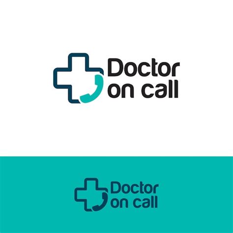 Premium Vector Flat And Minimal Doctor On Call Logo With Plus Sign