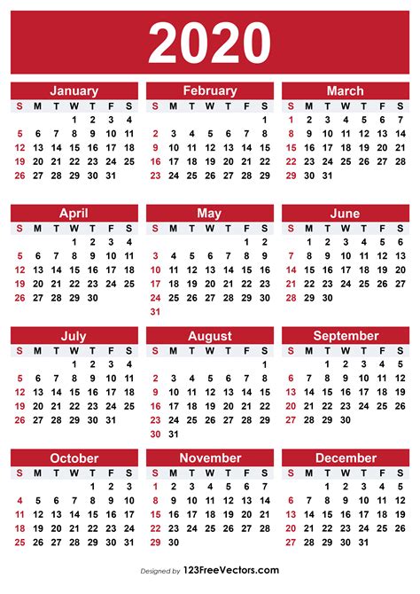 Printable 2020 Calendar By Week Calendar Printable Free