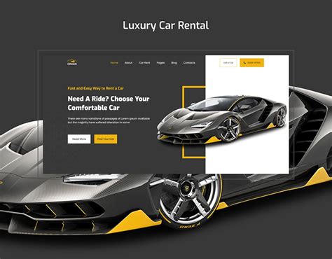 Luxury Car Rental Landing Page On Behance